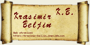 Krasimir Beljin vizit kartica
